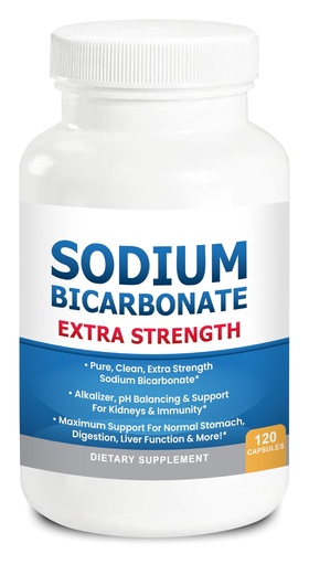 [BRSRAGQPBYBBG3LP] Sodium Bicarbonate Capsules Extra Strength 1300mg Organic Use No Junk. 1 Sodium Bicarbonate Capsule is 1300mg. Pure Sodium Bicarb Tablet