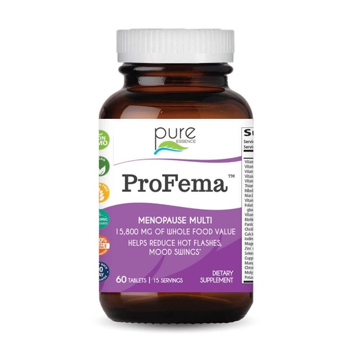 [BRSWI2QZPNYRGALO] Pure Essence Labs ProFema - Multivitamin for Women - Natural Menopause Relief Supplement - Promotes Hormone Balance, Reduces Hot Flashes, Mood Swings, Night Sweats (60 Capsules)