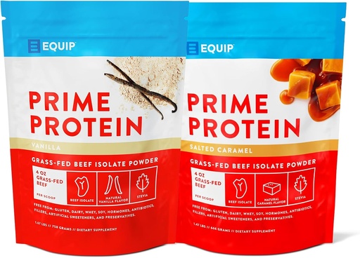 [BRSROAAZDENAYADH] Equip Foods Prime Protein Powder Vanilla eta Prime Protein Powder Salted Caramel