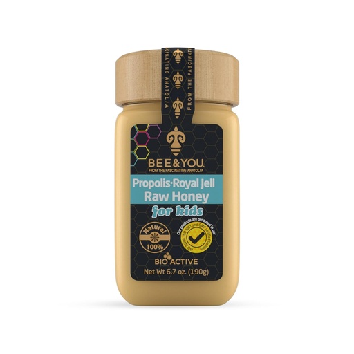 [BRSWGYI7OJ5RUCI6] Bee and You Royal Jelly Raw Honey For Kids, Propolis Extract, 100% Natural Superfood, Ultra Pure, Immune Support Supplement, Antioxidants, Keto, Paleo, Gluten-Free, 6.7 oz