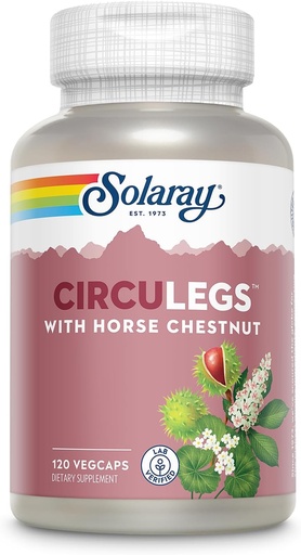 [BRSWI2TROJ7GKFLU] SOLAרי CircuLegs with Horse Chestnut Extract, Gotu Kola, Butcher's Broom, ועוד, Circulation ו- Vein Support for Health Legs, 60 יום ערבות, מעבדה מאומתת (60 משרת, 120 VegCaps)
