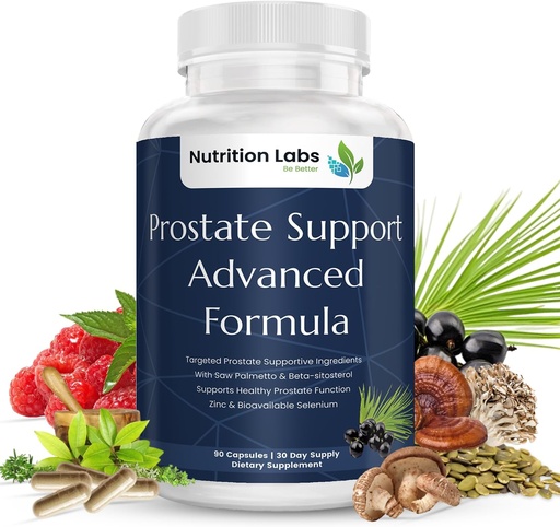 [BRSRAYAHBANGYH32] Prostate Health Support Herbal Supplement for Men with Beta Sitosterol, Selenium, Pygeum and Saw Palmetto Extract for Prostate Support and Frequent Urination - 90 CT