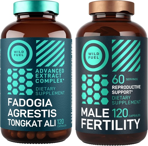 [BRSRAHARBZYBS2T7] WILD FUEL Male Fertility and Fadogia Agrestis supplements Ultimate Men's Health Bundle