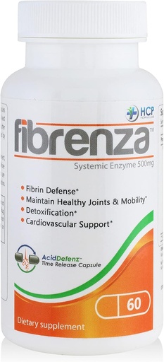 [BRSWIFQZO4DBQHQ7] Fibrenza - Systemic Enzyme Complex with Fibrinolytic & Proteolytic Enzymes - Dietary Supplement - 60 Caps