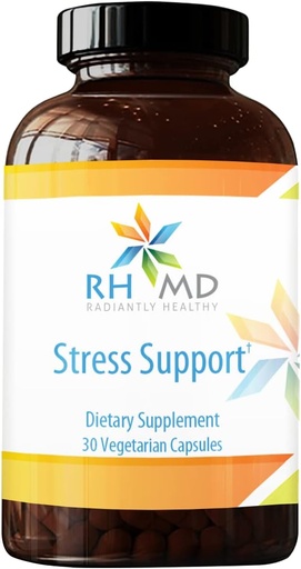 [BRSRM2YYOJ7WACDJ] RHMD Stress Support - Triple Ashwagandha Root & Leaf Extract Adaptogenic Supplement - Non-GMO (30 Capsules)