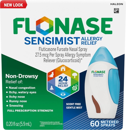 [BRSWKHY5DMJR6FDF] Folnase Sensimist Allery Nasal Sroof for Non-Drowsy, 24-0 Multiple-Symptom Allery – 60 สเปรย์