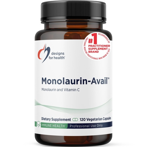 [BRSWECQKOEJR4CD7] Designs for Health Monolaurin-Avail - 1000mg Glycerol Monolaurate + Vitamin C with Sunflower Lecithin to Enhance Monolaurin Absorption - Non-GMO + Gluten Free Immune Support Supplement (120 Capsules)