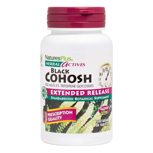 [BRSWIYTYCUOBCFL6] NaturesPlus Herbal Actives Black Cohosh - 30 Tablets - Nutritional Support for Well-Being During Menopause - Vegetarian, Gluten Free - 30 Servings