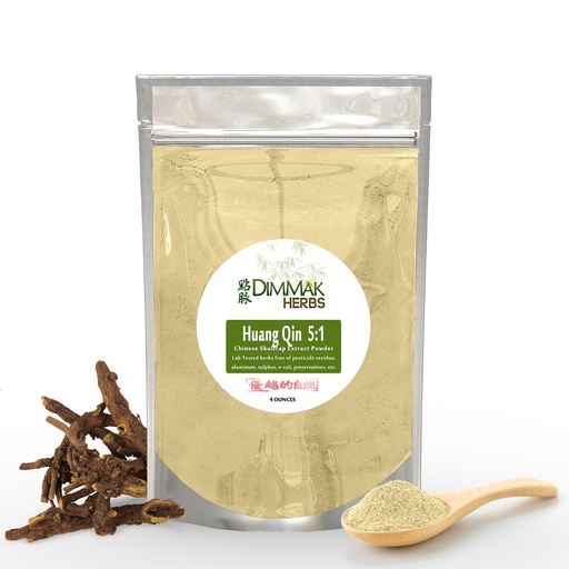 [BRSWYHA5OUCBEHTH] Dimmak Herbs Organic Scutellaria Baicalensis Extract 5:1 (Chinese Skullcap) Potent Huang Qin for Immune Defense, Inflammation Support & Lung Health- Doctor Verified (4oz)
