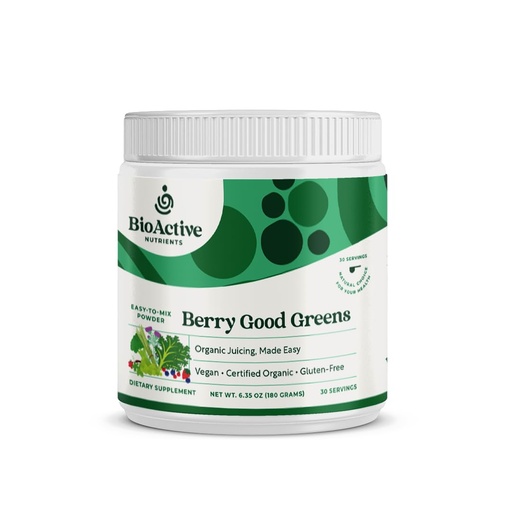 [BRSWYBT7BUPAOYA6] BIOACTIVE NUTRIENTS: Berry Good Greens - Superfood Powder - 30 Servings - 100% USDA Organic Non-GMO Vegan Supplement, Helps Boost Energy, Detox, Healthy Metabolism, Whole Food Nutrition