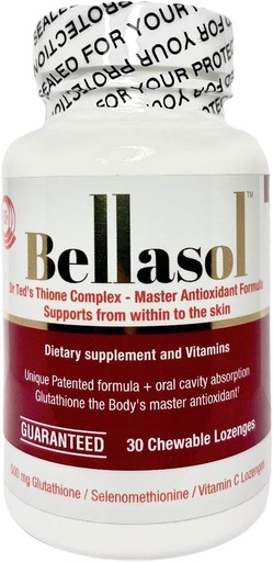 [BRSW2ZA6DMIAOFDZ] Bellasol First Glutatione Lozenges, Selenium, VIT C, D E in grozdno seme prehranska dopolnila pomaga zdravje in lepoto, povečanje imunitete, podpira maščobna jetra in kožo posvetlitev