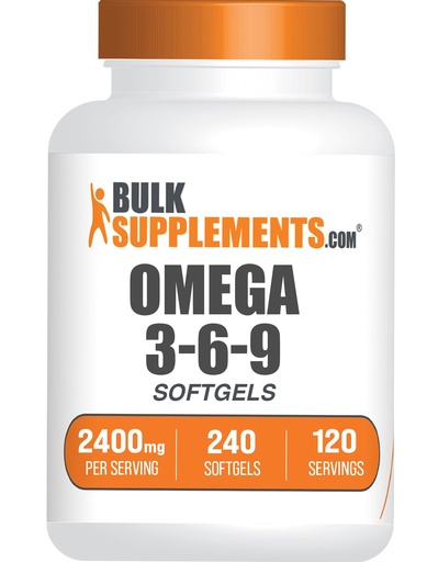 [BRSRM2YBCUCRGC3Z] BulkSupplements.com Omega 3-6-9 Softgels - Triple Omega Supplement, from Flaxseed, Evening Primrose & Fish Oil- 2 Softgels per Serving, 240 Count (Pack of 1)
