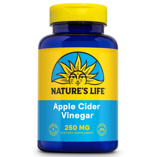[BRSWIYQZBQPBGG3O] Nature's Life Apple Cider Vinegar Supplements 250 mg - ACV Tablets for Detox Cleanse and Digestion Support - with 87 mg Acetic Acid - 60-Day Money Back Guarantee - 250 Servings, 250 Vegetarian Tablets