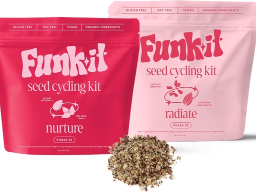 [BRSW2Z36DMMBQDQY] Funk It Wellness Seed Cycling Kit | Organic PMS Relief | Monthly Supply | Soothe Cramps, Hormonal Acne, Mood Swings and General PMS | Natural | PMS Relief PMS PMDD Support | 100% Plant Based