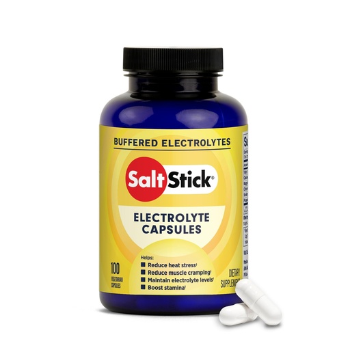 [BRSWIYAADJYGEGY5] SaltStick Electrolyte Capsules with Vitamin D | Salt Pills with Electrolytes for Running, Endurance Sports Nutrition, Running Supplements | 100 Count Electrolyte Pills