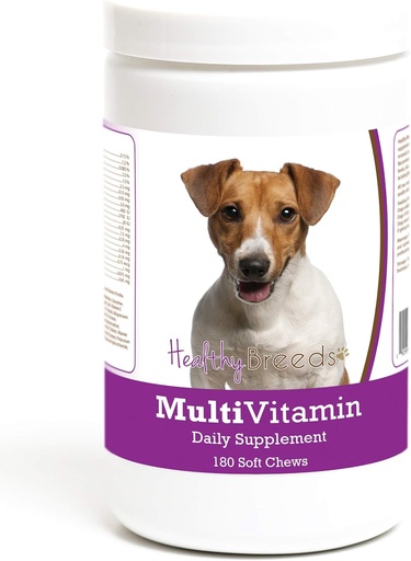 [BRSWGFA3BYNRYYDP] Healthy Breeds Jack Russell Terrier Multivitamin Soft Chew for Dogs 180 Count