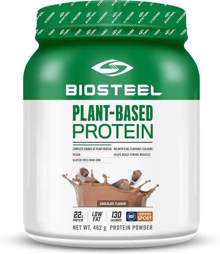 [BRSROAQ5BVYWOFLB] BIOSTEEL Cây Noel-Basovery Vegan Protein với Brown Rice Protein, Pea Protein, và Hemp Protein, Chocolate Flavor, 14 Phục vụ, Gluten- Free