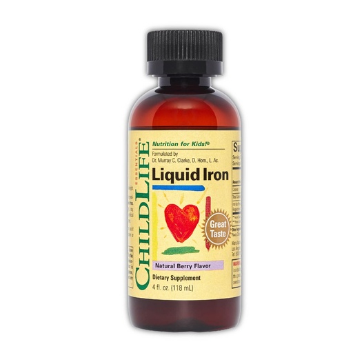 [BRSW2ZDRCR7AKE3B] ChildLife Essentials Liquid Iron for Kids - Iron Vitamin Supplement Drops for Toddler & Baby, Liquid Drops, Gluten Free, No Artificial Colors, No Added Sugar - Natural Berry Flavor, 4 Fl Oz
