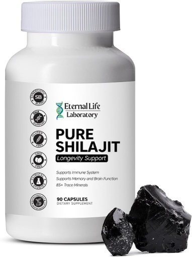 [BRSRAAYEOIDRGHQ6] 100% puhas Shilajit, orgaaniline Himaalaja Shilajit meestele ja naistele, 85 + jälgi mineraalid rikkad Fulvic Acid Shilajit toidulisand energia ja immuunsüsteemi 1000mg 90 Count