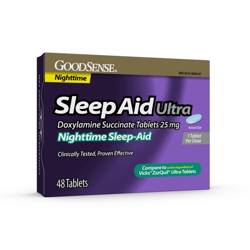 [BRSRMYYPOEFBSEQ6] GoodSense Nighttime Sleep-Aid Ultra Tablets, Doxylamine Succinate 25 mg, 48 Count