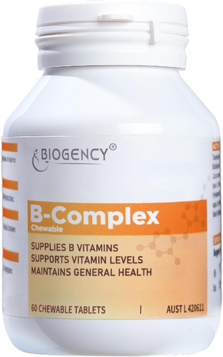[BRSRAHDYOZYA4DL5] Supplément alimentaire complexe B - Contient toutes les vitamines B incluant B12, B1, B2, B5, B6, B7, acide folique pour le soutien énergétique anti-stress Amélioration de l'immunité, 1 Pack 60 comprimés