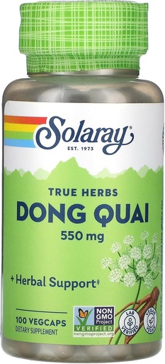 [BRSWIYQAO5YRWAY3] SOLARAY Dong Quai Root 550mg | Healthy Menstrual & Menopausal Support | Womens Health Supplement | Whole Root | Non-GMO, Vegan & Lab Verified | 100ct