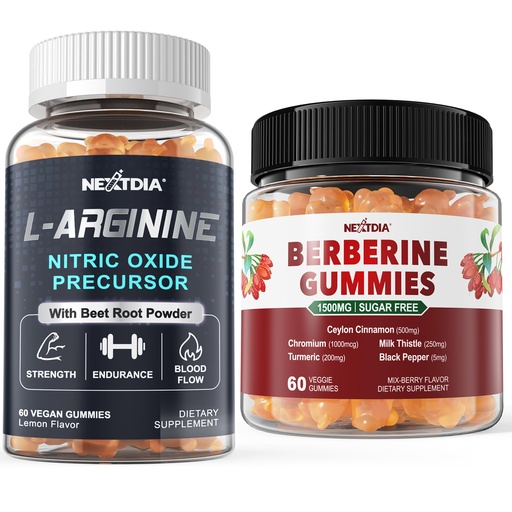 [BRSRA234CR6BUFAU] Nextdia L arginnine Gummies + Berberine Supplement 1500mg