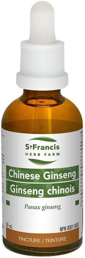 [BRSWGAA7A5YQO2TX] St Francis Herb Farm - Chinese Ginseng (Panax ginseng, root) Certified Organic Herbal Tincture Extract – traditionally used in Herbal Medicine as a supportive therapy for the promotion of healthy