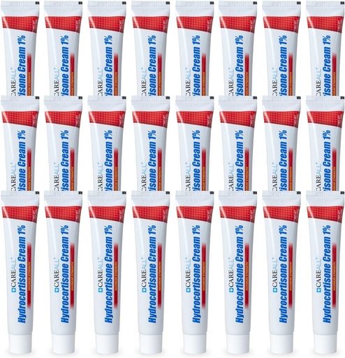 [BRSWIGTYPMFRMEDI] CareAlle Hydrocortison 1%, 1oz Tube (verpakking van 24), Maximale sterkte Anti-Itch Cream, Verlichting van jeuk en roodheid van Bugbites, Eczema, psoriasis, Poison Ivy, Oak en Sumac