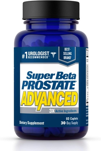 [BRSWGZD3PIPRO3DJ] Super Beta Prostate Advanced Prostate Supplement for Men – Reduce Bathroom Trips, Promote Sleep, Support Urinary Health & Bladder Emptying. Beta Sitosterol not Saw Palmetto. (60 Caplets, 1-Bottle)