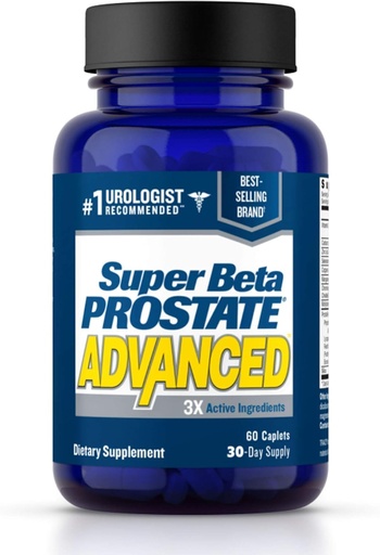 [BRSWGZD3PIPRO3DJ] Super Beta Prostate Advanced Prostate Supplement for Men – Reduce Bathroom Trips, Promote Sleep, Support Urinary Health & Bladder Emptying. Beta Sitosterol not Saw Palmetto. (60 Caplets, 1-Bottle)