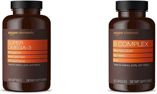 [BRSWYYI7AEBBEDLA]   Elements Super Omega-3 (120 Count) and   Elements B Complex (65 Capsules)