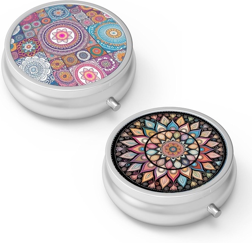 [BRSW2FA2CR7R62TO] Pillerilaatikko 3 Osasto Pieni pilleri tapauksessa,Portable tasku tai kukkaro pilleri Organizer pilleri säiliö pitää vitamiinit, lääke, kalaöljy ja lisäravinteet(2PCS)