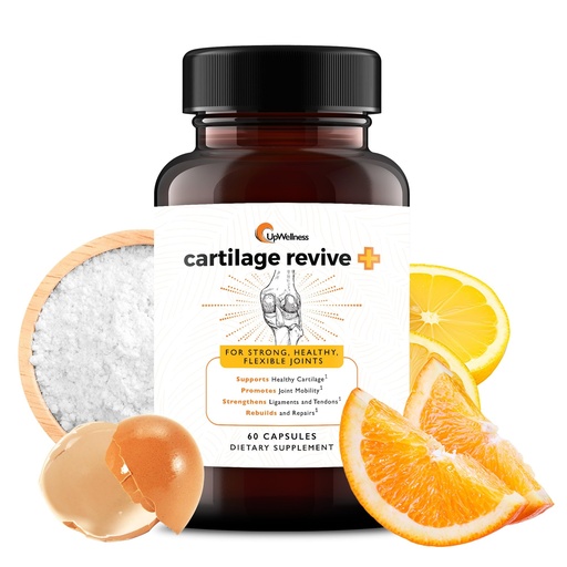 [BRSRAGL7CMCWEGY4] UpWellness Cartilage Revive + Joint Support Supplement for Men and Women with Type II Collagen for Joints - D-Glucosamine Sulfate, MSM, Vitamin D3, Vitamin C and More - 60 Capsules