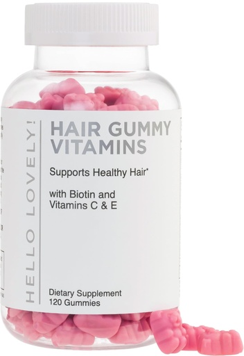 [BRSWGCQBOZ6QY2T4] Hair Vitamins Gummies for Hair Growth - Hair, Skin & Nails Beauty Complex with 5000 mcg Biotin per Serving - Supports Thicker, Stronger, Radiant Hair for Women & Men - Berry Flavor - 120 Gummies