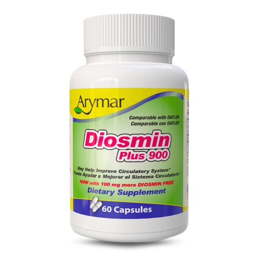 [BRSWICQCOYMGEGQV] Arymar Diosmin Plus 900, Circulatory System Support (60 Capsules/Pack of 1)