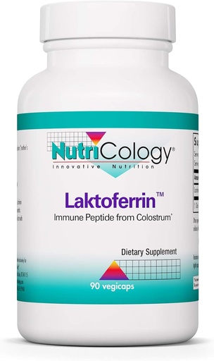 [BRSWIYQPPIPGCHLK] Nutricology Laktoferrin Supplement - Lactoferrin Supplements 350 mg, Bovine Colostrum, Immune Peptide, Iron Supplements, Vegicaps - 90 Count