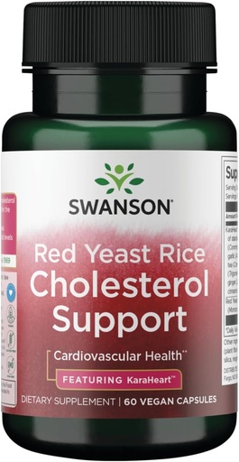 [BRSRAGA6CMAWCA32] Swanson Red Yeast Rice Cholesterol Support - Featuring Karaheart 60 Vegan Caps