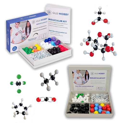 [BRSWYFTRCF7AGEI3] Organic Chemistry Model Kit (239 Piece Kit and 115 Piece Kit) - Molecular Model Student or Teacher Pack with Atoms, Bonds and Instructional Guide