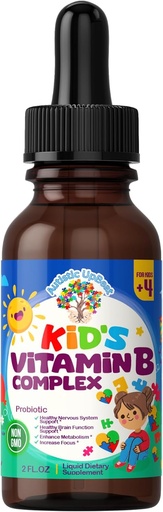 [BRSROGQPDEHQAEIZ] Autistic UpBeat: Kid's Vitamin B Complex | Kid-Friendly Drops | Unlfavored | B1, B2, B3, B6, B7, B9 & Methyl B12 | Brain Function, Focus, Metabolism | Kids B Complex Liquid Drops Supplement