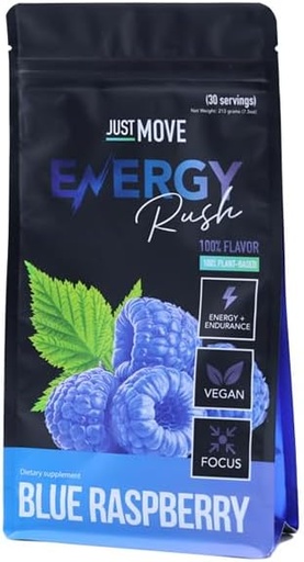 [BRSROED6DF6BAADD] Blue Raspberry Energy Rush - Pre Workout