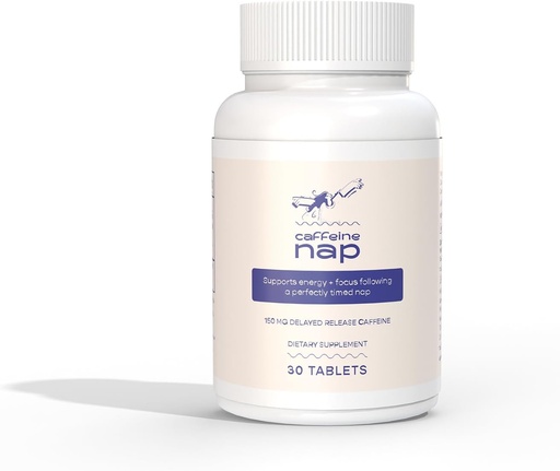 [BRSROCAPOBYRU23L] Delayed Release Caffeine Supplement | Power Coffee Nap + Energy & Focus | 60 Tablets
