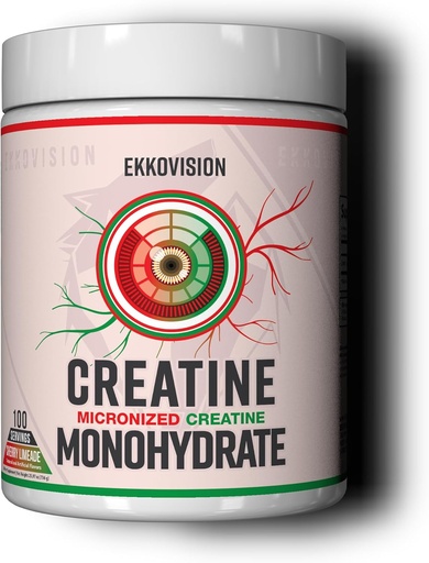 [BRSRAAYPPMNWEFLX] Ekkovision Creatine Monohydrate Powder, Micronized, Cherry Limeade, Pre Workout & Post συμπλήρωμα προπόνησης για άνδρες & γυναίκες, Υποστήριξη ενέργειας, εύκολο να αναμιχθεί σε ανακινήσεις, smoothies & ποτά, 100 εξυπηρετήσεις