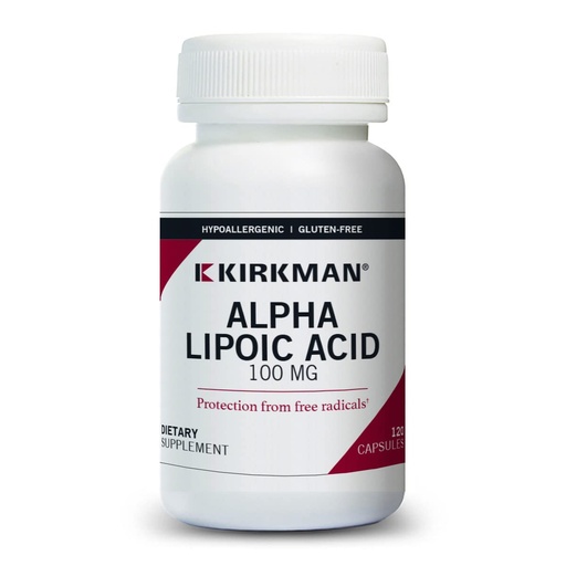 [BRSWIATRA4PAY3T2] Kirkman Alpha Lipoic Acid 100 mg - Hypoallergenic | 120 Vegetarian Capsules