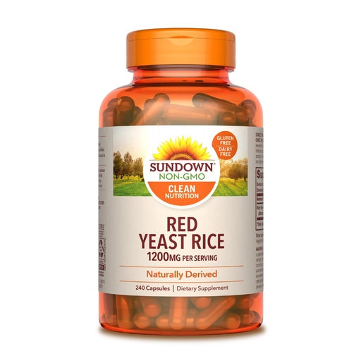 [BRSWIZQNAQCGKD36] Sundown Red Yeast Rice 1200 mg, 240 Capsules