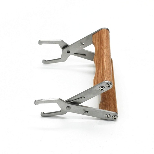 [BRSWK2YZCYFGEF3C] WEICHUAN Bee Hive Frame Grip - Stainless Steel Beekeeping Frame Gripper, Holder and Lifter Tool with Wooden Handle for Beekeeeper