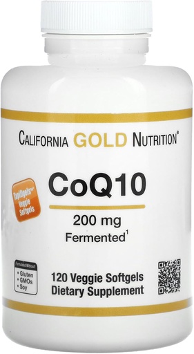 [BRSWGBT7BAJRGAAZ] California Gold Nutrition CoQ10, 200 мг, 120 Veggie Softgels
