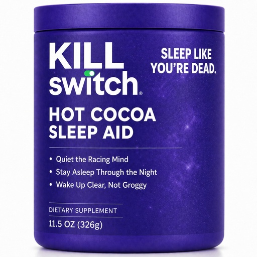 [BRSRMCT5BF7A43L6] SWITCH Killswitch Sleep Aid for Adults – Fall Asleep Fast & Wake Refreshed, Sugar-Free Hot Chocolate Supplement - Magnesium, Tart Cherry, L-Theanine & More for Restful Sleep, 30 Servings, Made in USA