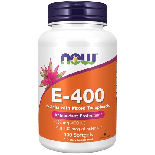 [BRSWIYQEAQDAY3QV] NOW Supplements, Vitamin E-400 IU, Mixed Tocopherols, Antioxidant Protection*, 100 Softgels