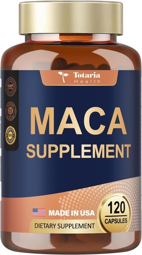 [BRSRAZQQCAJQAH34] Totaria Maca Root Supplement, 120 Vegan Capsules, 60 Day Supply